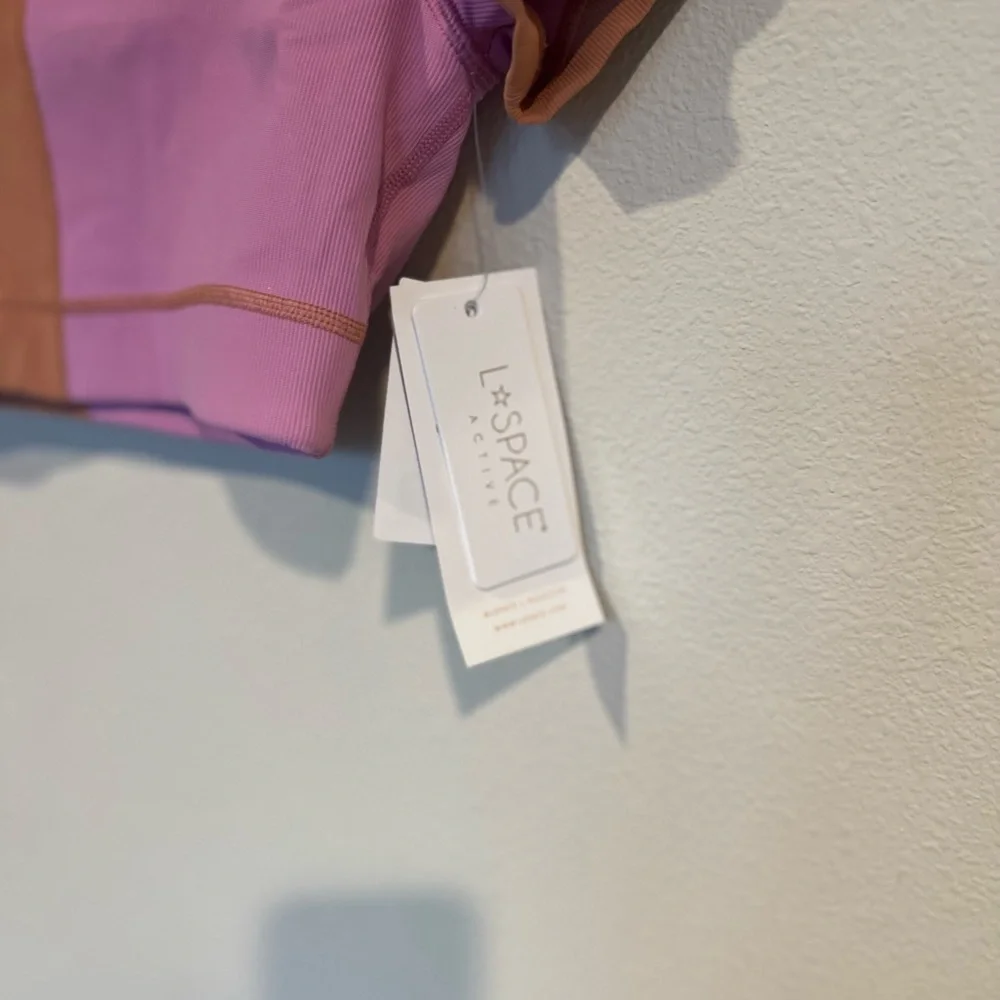 NWT L Space Revolutions Ribbed Colorblock Crop Top - Picture 3 of 3